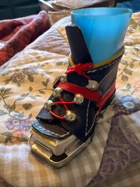 Roxy Blue, Red and Black Miniature Ski Boot Ornament